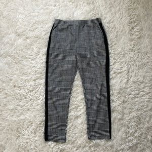 Black and white plaid pants